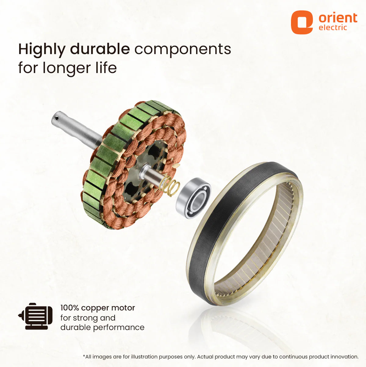 Orient Luna High Speed Decorative Ceiling Fan | 2 Year Warranty 1200MM