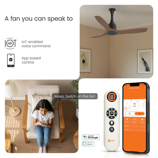 Orient Aerosense Smart BLDC Ceiling Fan | 5 Year Warranty 1200MM (Non-Underlight)