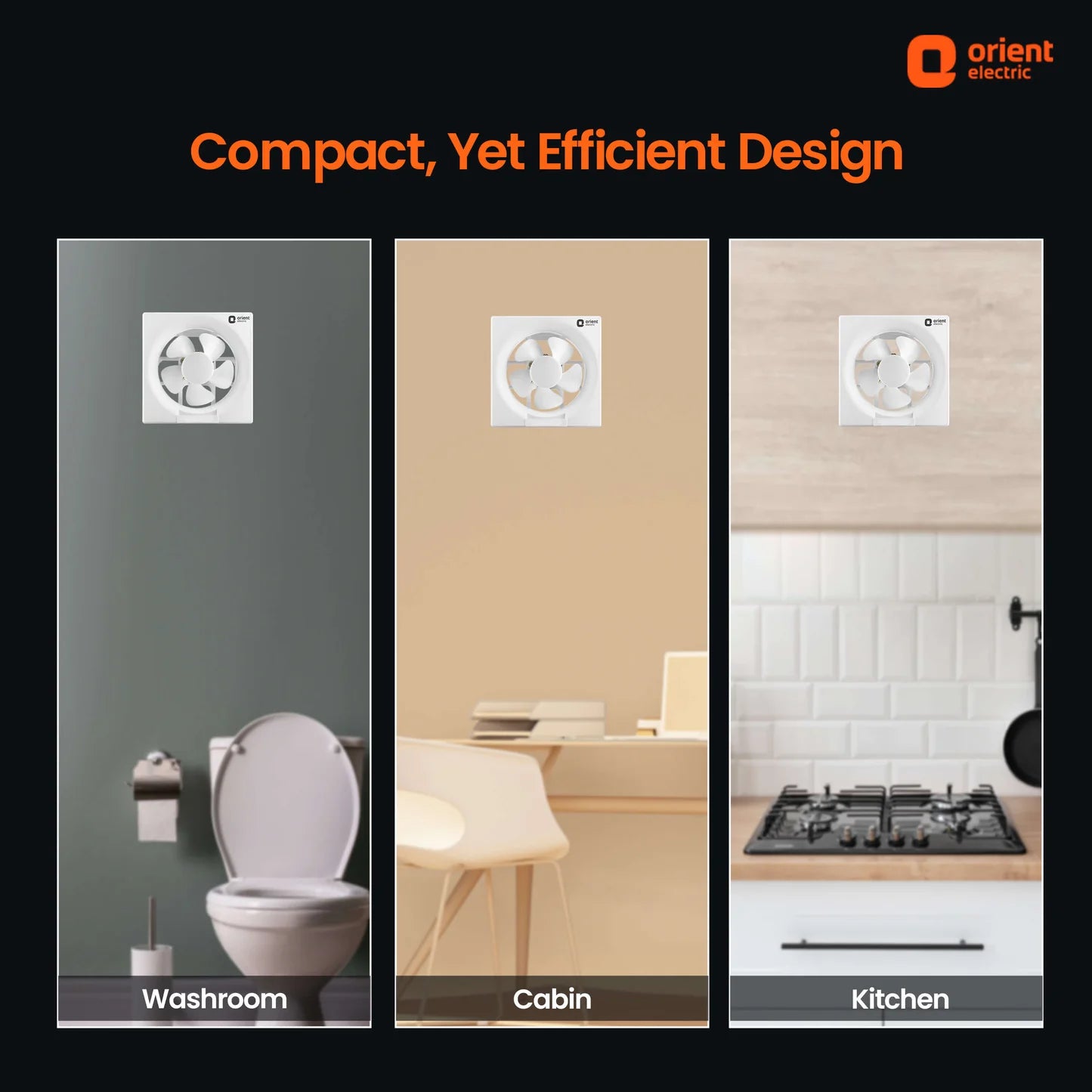 Orient Ventilator DX Exhaust Fan | 150mm / 200mm / 250mm | Kitchen & Bathroom | Copper Motor
